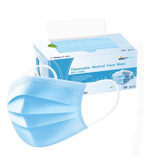 Wecool Nonwoven Fabric 3 Ply Disposable Face Mask with BFE 95; ISO; CE ...